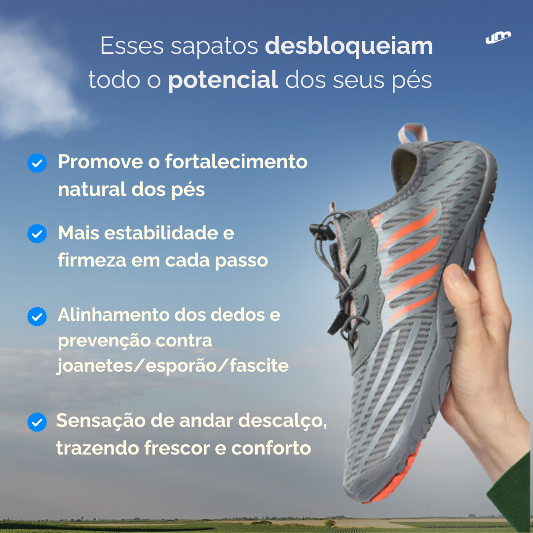 Sapato Tecnológico Terra Max - Conforto extremo, Ultra leve Ortopédico