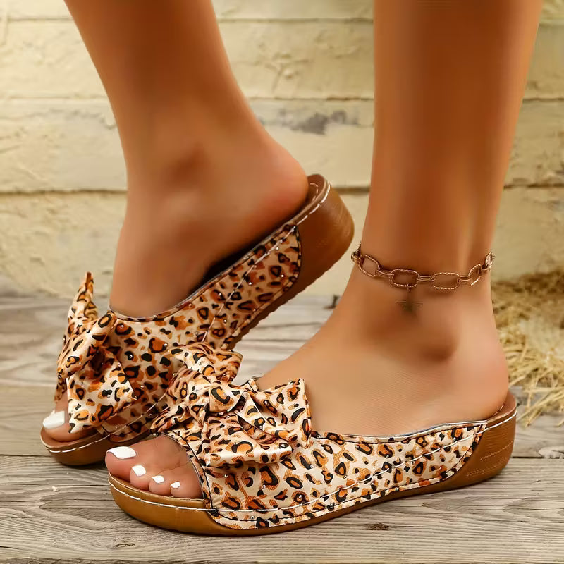 Tamanco Plataforma Leopard Fashion® <br>Alivio Das Dores nos Pés